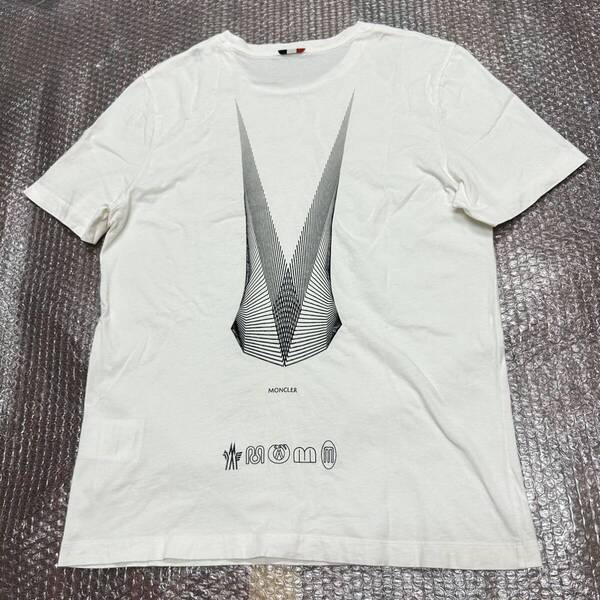【美品】【レア】MONCLER モンクレール ラバーワッペン 半袖Tシャツ 白 S