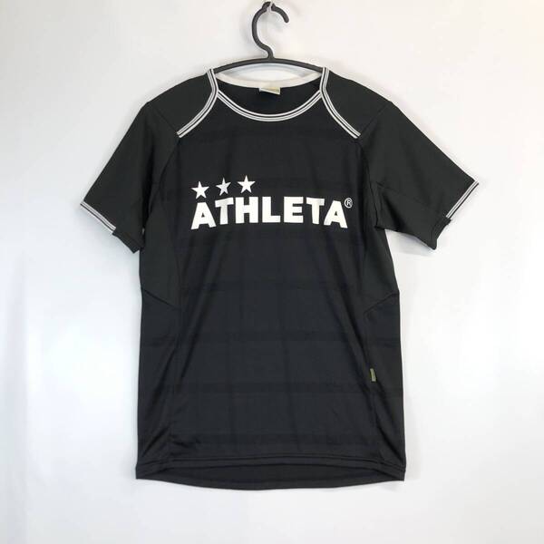 アスレタ ATHLETA 半袖プラクティスシャツ ブラック Sサイズ 記名あり