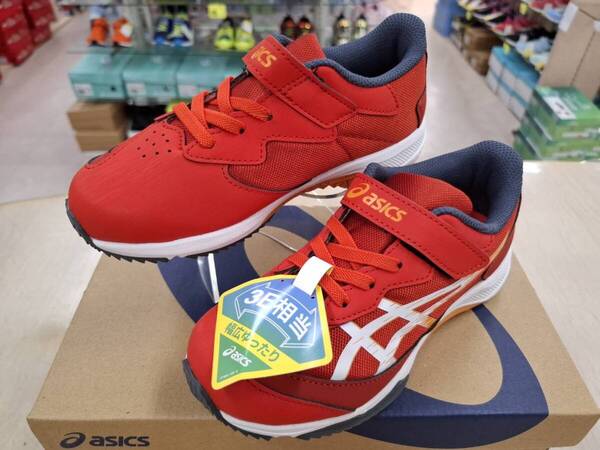 新品即決25.0cm★asicsアシックス LAZERBEAMレーザービーム 1154A183 ジュニア ランニング☆幅3E 運動靴 ゴム紐ベロクロ 子供靴!NEWモデル