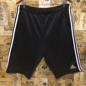 アディダス adidas 90s ハーフパンツ ショートパンツ 黒 ヴィンテージ ブラック ジャージ 大きいサイズ ビッグシルエット 2XL XO 古着