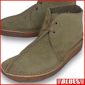 быстрое решение * Британия производства Clarks*27cm Trek кожа ботинки чукка Clarks мужской 9 хаки натуральная кожа desert boots натуральная кожа