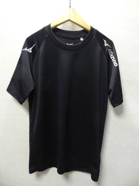全国送料無料 ミズノ MIZUNO 子供服 キッズ 男&女の子 黒色 サッカー等ポリエステル100% スポーツ Tシャツ 150