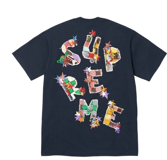 送料無料 【Navy・XL】Patchwork Tee supreme 国内正規品 新品未開封 24ss シュプリーム ネイビー 紺色 紺 Tシャツ 半袖 パッチワーク