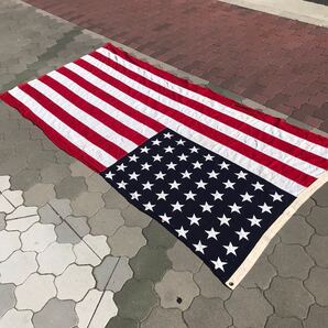 貴重 USA製 特大 50's 48星 アメリカ国旗 ヴィンテージ 星条旗 フラッグ インテリア 店舗 ディスプレイ アメリカ雑貨 USArmy 40s 米軍