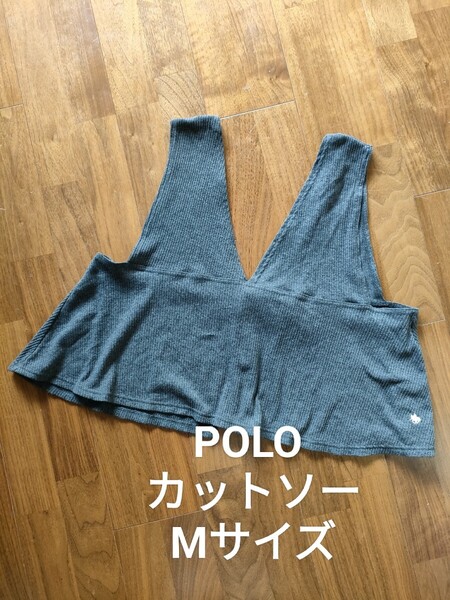 美品 POLO レディース ノースリーブ ベスト カットソー グレー M