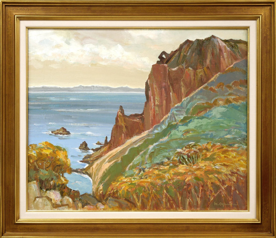 鈴木 清 油絵 風景画 】山湖冬晴 - メルカリ
