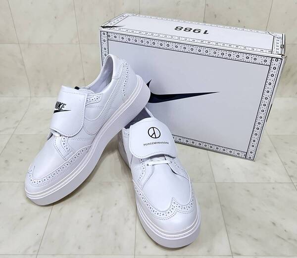 【新品】NIKE ナイキ × peaceminusone ピースマイナスワン 【Kwondo 1 DH2482-100】クウォンド White 28.5cm 黒タグ 替え紐 有