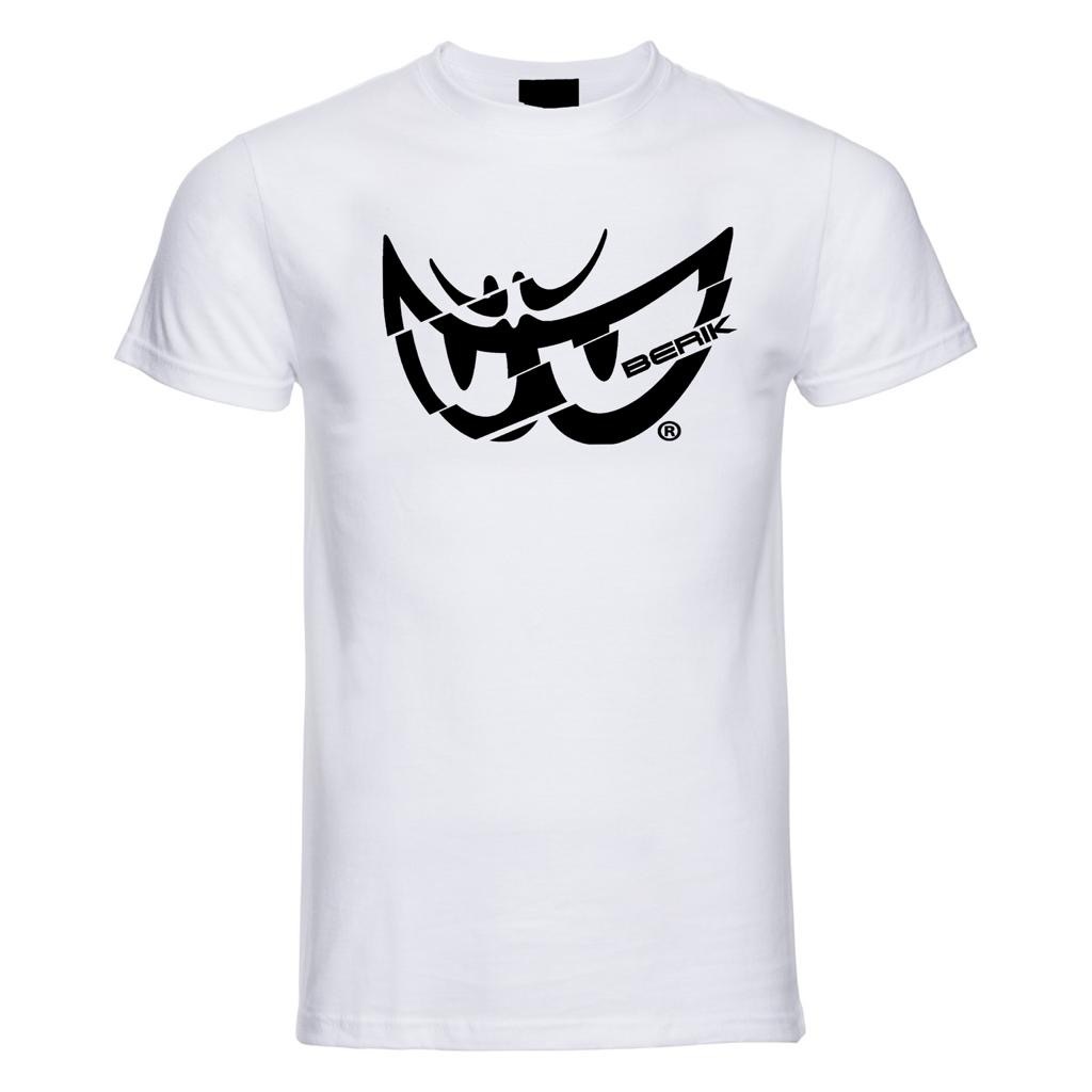BERIK ベリック プリント Tシャツ オーガニックコットン T-237203-BK WHITE/BLACK XXLサイズ カジュアルライン 【バイク用品】