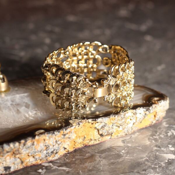 USA VINTAGE RING CHAIN METALWORK DESIGN BRACELET/アメリカ古着リングチェーンメタルワークデザインブレスレット