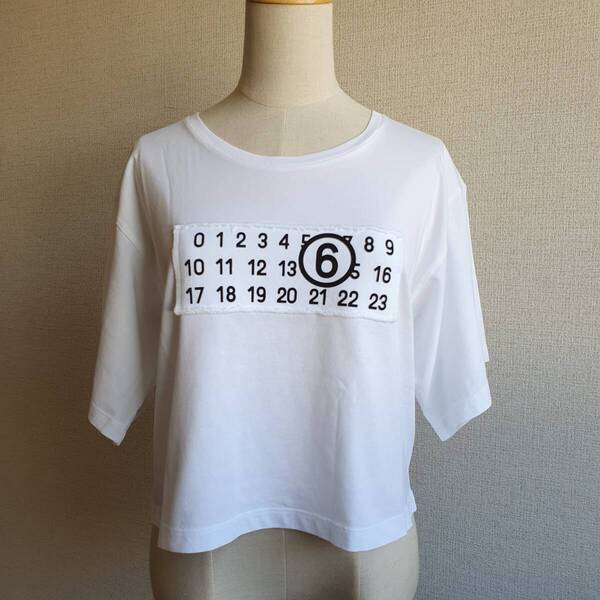 【新品・未使用】MM6 Maison Margiela KidsクロップドTシャツ ホワイト 12Y M60576MM009