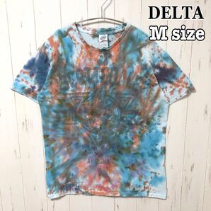タイダイ Tシャツ マルチカラー アリゾナ DELTA デルタ 半袖 カットソー Mサイズ コットン 古着 輸入
