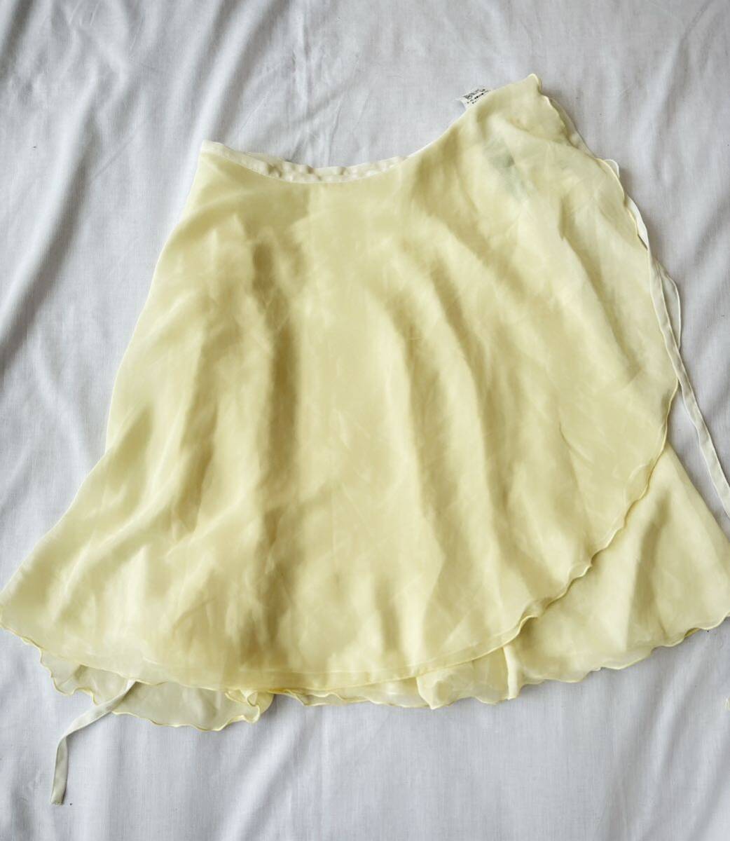 新品 チャコット ★9,790円 リバーシブルデザイン巻きスカート M パステル