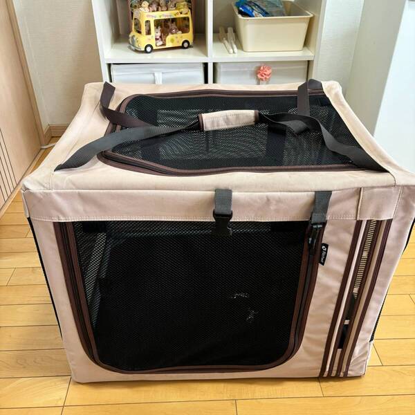 richell リッチェル たためる3WAYペットケージ 640 ブラウン 中古美品