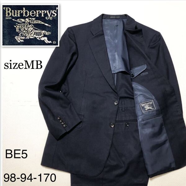Burberrys バーバリー シングルスーツ上下セットアップ ウール100% sizeBE5 MB ネイビー メンズ ビジネス