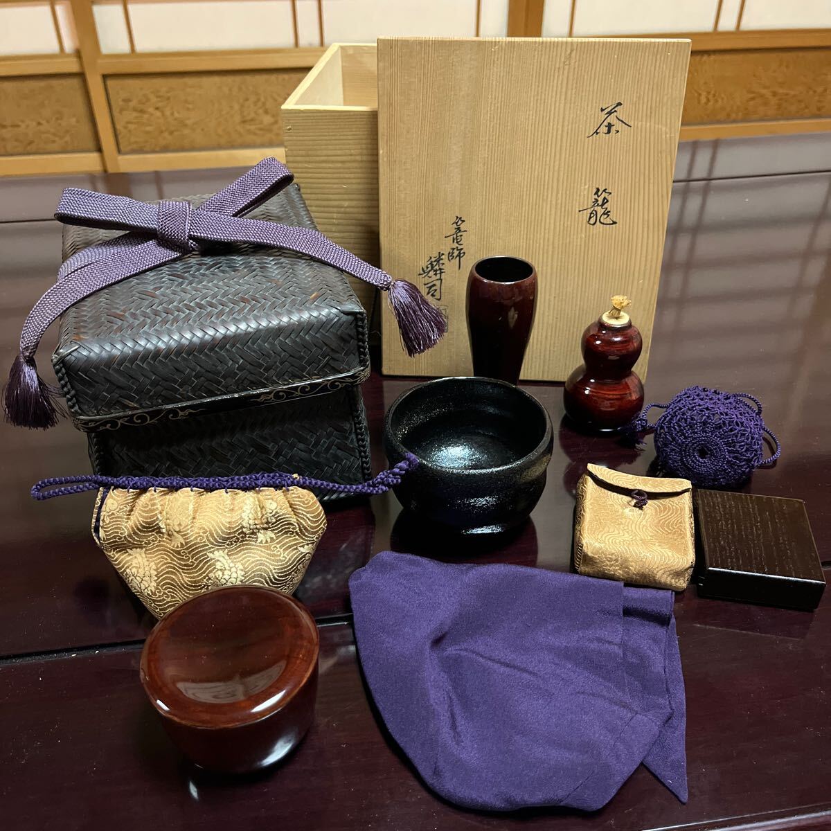 平安萶斎(春斎)作 #御所籠 #共箱 #茶碗 #茶入 #茶道具 紛う #茶 平安萶斎(春斎)作 #御所籠 #共箱 #茶碗 #茶入 #茶道具 紛う #茶