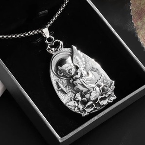 入荷!うたた寝天使 羽小バージョン プレート型 ネックレス