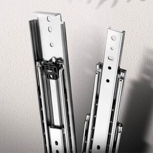 重量用 スライドレール ロック式 幅53mm 長さ300mm 〜600mm耐荷重 120kg 二列ボールベアリング 左右1セット