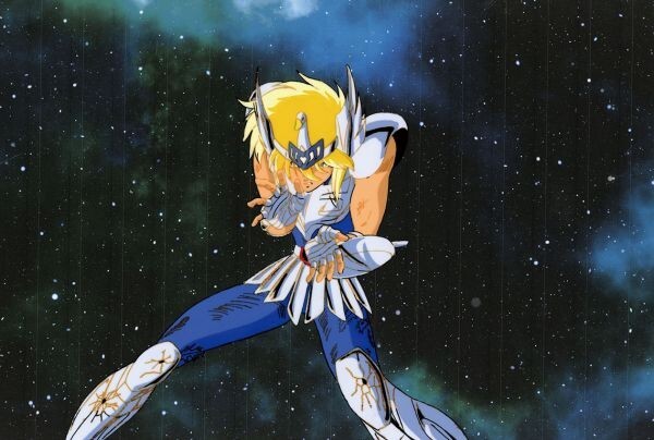 聖闘士星矢 キグナス氷河 セル画 動画 聖闘士星矢 キグナス氷河」大判セル画 動画付 27.5×39.5 Saint