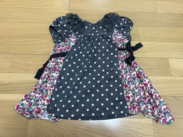 アナスイミニ 半袖カットソー 90センチ トップス キッズ ベビー服 女の子 半袖ワンピース チュニック