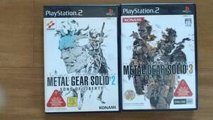 PS2 ◆ METAL GEAR SOLID 2 SONS OF LIBERTY + 3 SNAKE EATER メタルギア ソリッド 説明書付