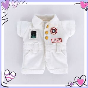 つなぎ 白 サロペット 服 ふく オビツ11 ねんどろいどどーる オーバーオール 洋服 着せ替え ピコニーモ ピコドー9 10