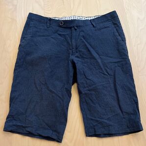 メンズ アントニオ ハーフパンツ 夏ズボン 無地 ネイビー