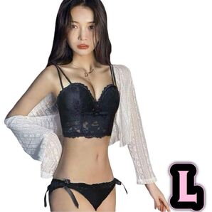 ラスト一点 Sumering ブラ ショーツ 上下 セット ランジェリー 谷間メイク L