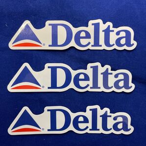 【新品・未使用】デルタ航空 ステッカー 防水 3枚組