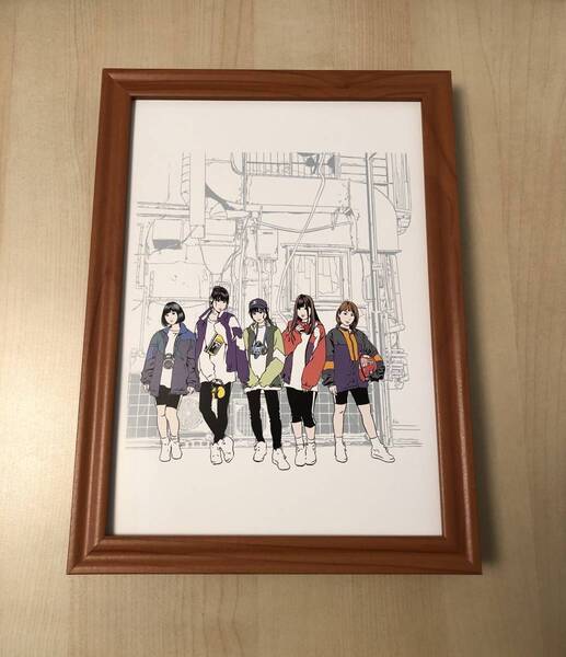 kj ★額装品 ★ 江口寿史 リリカルスクール B5サイズ額入り ポスター風デザイン 貴重イラスト アイドル lyrical school CD DVD 漫画