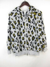 ジョイリッチ JOYRICH パーカー ジャケット ジップアップ 柄 S グレー D324_画像1