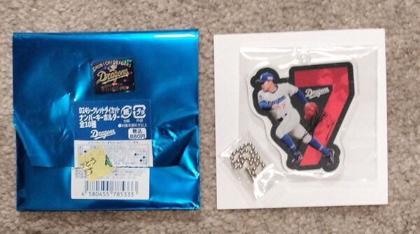 中日ドラゴンズ シークレットダイカットナンバーキーホルダー 根尾昂 選手