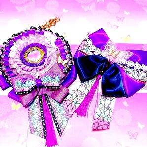 ハンドメイド 痛ロゼットバッグチャーム ヘアアクセサリー セット