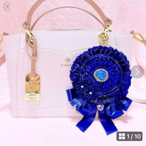 ハンドメイド 痛ロゼットキーホルダー