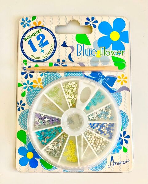 ネイルアート用 ネイルパーツ アネックスジャパン ストーンコレクション ブーケ ブルーフラワー