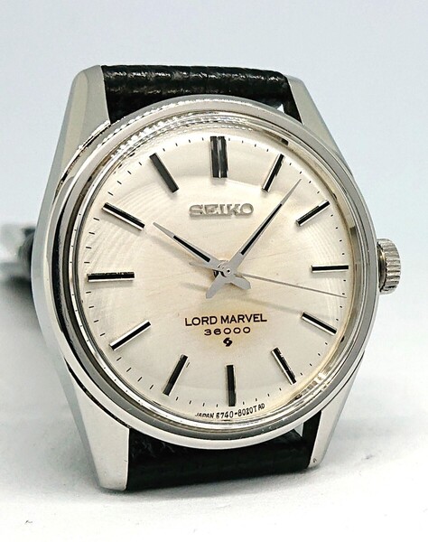【OH済 仕上げ済】 SEIKO セイコー ロードマーベル 36000 5740-8000 1969年頃 手巻き シルバー バーインデックス LORD MARVEL (24005)