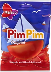 Malaco マラコ Pim Pim ピムピムラズベリー味グミ 2袋 x 80g スウェーデンのお菓子です