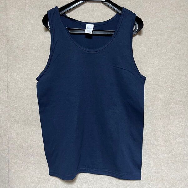 新品 GILDAN ギルダン タンクトップ ネイビー 紺 S