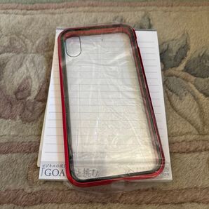 iPhoneXS 両面ガラスカバー マグネット装着式ケース