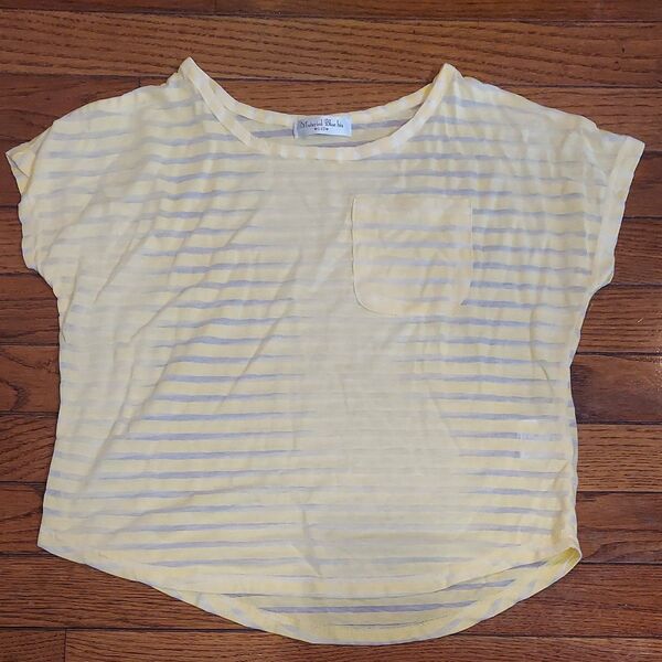 子供服 Material Blue bis140㎝ Tシャツ 透け感あり