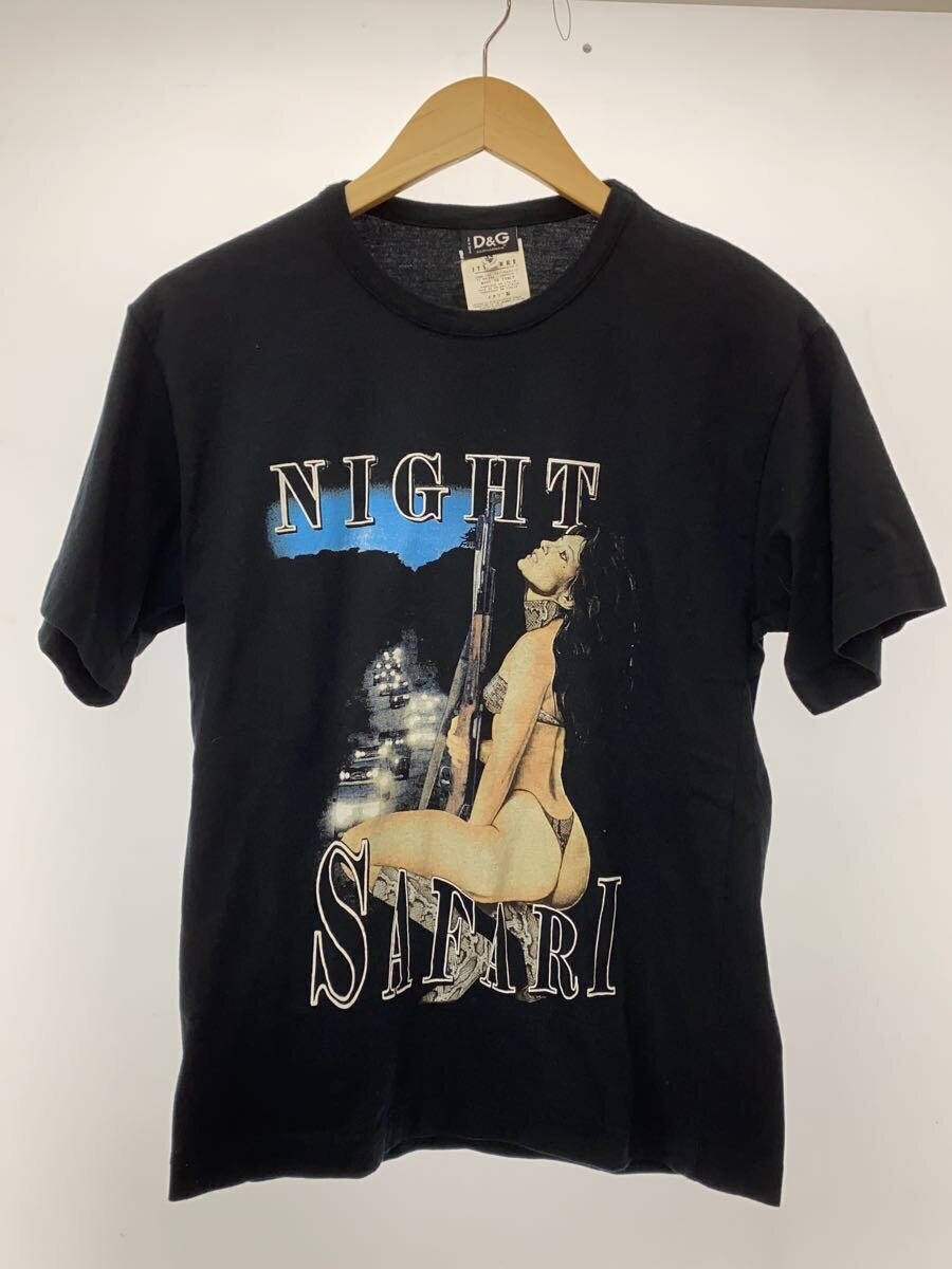 D&G◆Tシャツ/34/コットン/BLK/無地