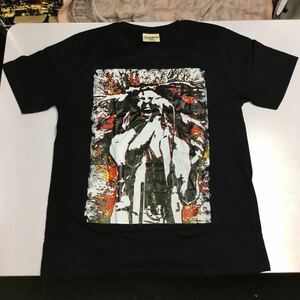 DBRD1♪ デザインプリントTシャツ XXLサイズ ボブマーリー BOB MARLEY 黒