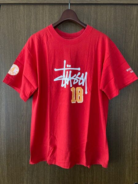 【レア古着】 STUSSY 半袖 Tシャツ オールドステューシー USA製 90年代 正規店購入 匿名配送 ヴィンテージ レッド