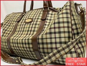 * lasserre paris ace * Boston bag check pattern French check Ace la sale travel men's lady's 2way