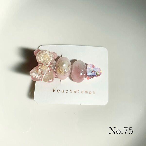 ハンドメイド レジン ヘアクリップ