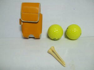 ◎ゴルフラウンド　新品　橙色のゴルフボールケース　ボール◎