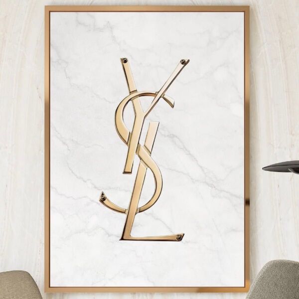 H151 アートポスター インテリア YSL シャネル 大理石 大人可愛い