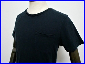 即決! 良品! 日本製 シーグリーン 胸ポケット付き 半袖Tシャツ メンズ02（M相当） Seagreen