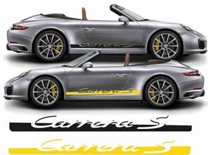 【新発売】ポルシェ 991 carreraS カレラS サイドデカール 左右セット 高品質 オーダーデカール