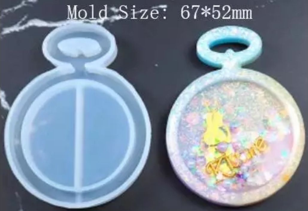 [T1] Pocket watch shaker silicone mold resin resin clay plaster 0818, clay crafts, resin clay, mold