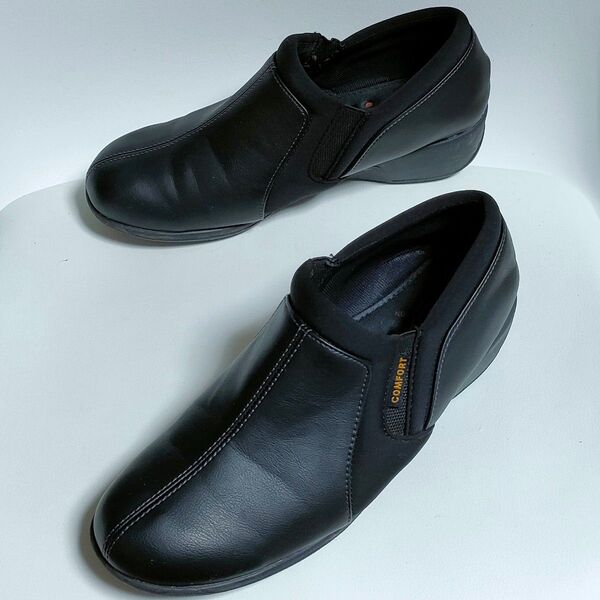 Pansy COMFORT パンジー スリッポン コンフォートシューズ 黒 24cmEEE